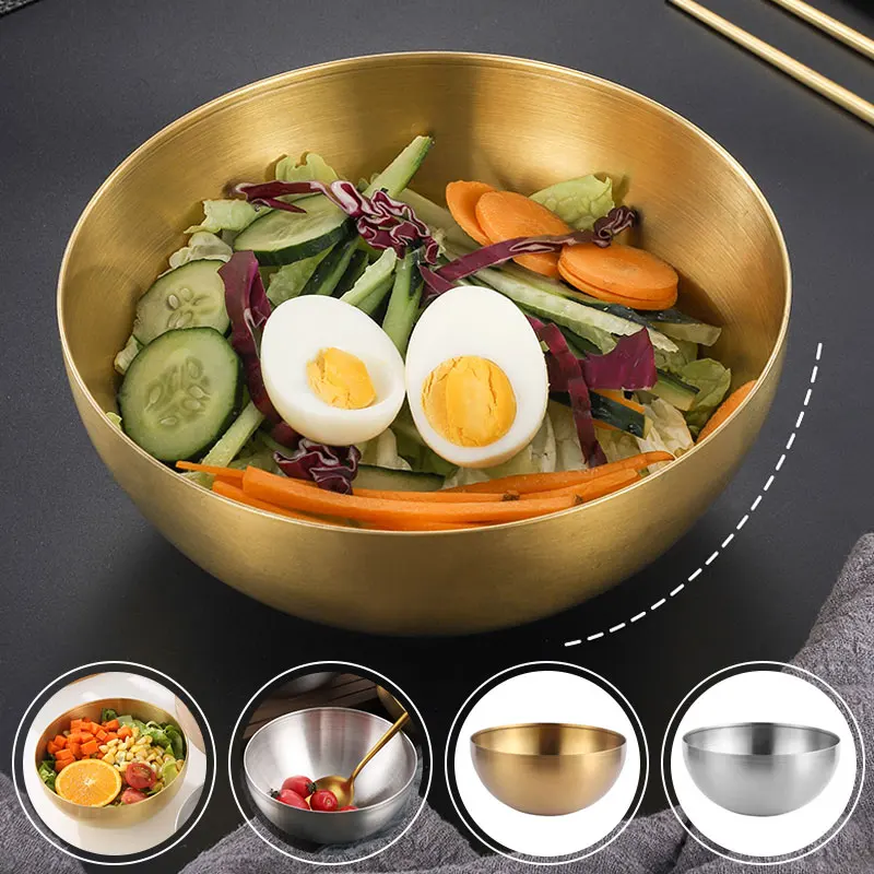 Stainless Steel Large Capacity Metal Fruit Salad Bowls Soup Rice Ramen Noodles Bowl Kitchen Tableware Utensils Food Container
Stainless Steel Large Capacity Metal Fruit Salad Bowls Soup Rice Ramen Noodles Bowl Kitchen Tableware Utensils Food Container