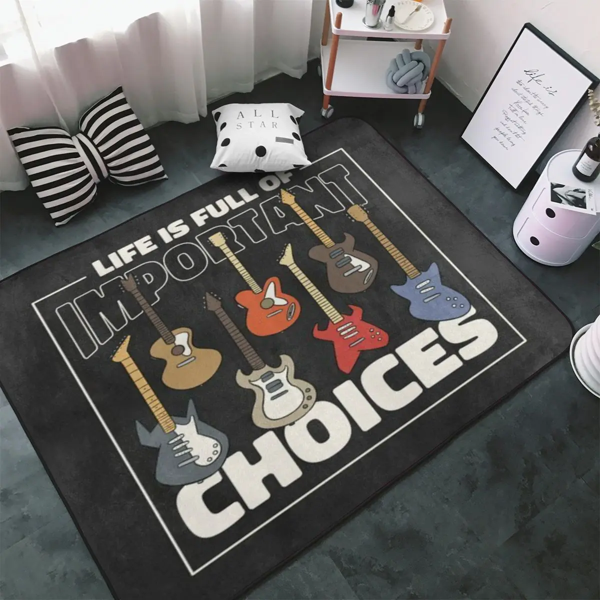 Important Choices Guitar Music Carpet, Polyester Floor Mats Popular Practical Everyday Mats Mats Customizable
Important Choices Guitar Music Carpet, Polyester Floor Mats Popular Practical Everyday Mats Mats Customizable