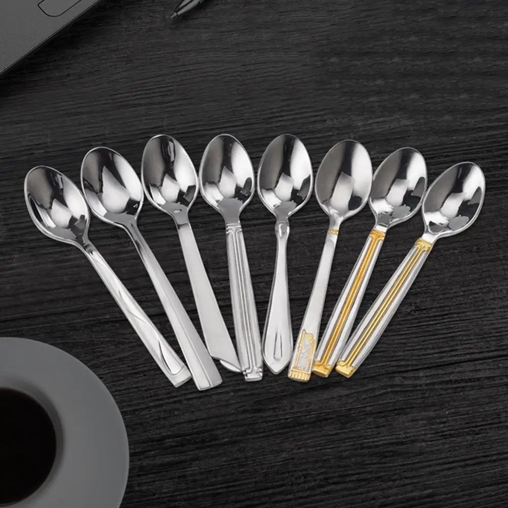 Exquisite Shaped Stainless Steel Coffee Spoon Ice Cream Dessert Picnic Tea Long Handle Spoon Kitchen Special Accessories
Exquisite Shaped Stainless Steel Coffee Spoon Ice Cream Dessert Picnic Tea Long Handle Spoon Kitchen Special Accessories