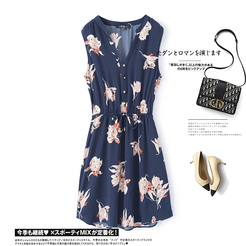 Женское однобортное платье с V-образным вырезом, без рукавов
Женское однобортное платье с V-образным вырезом, без рукавов