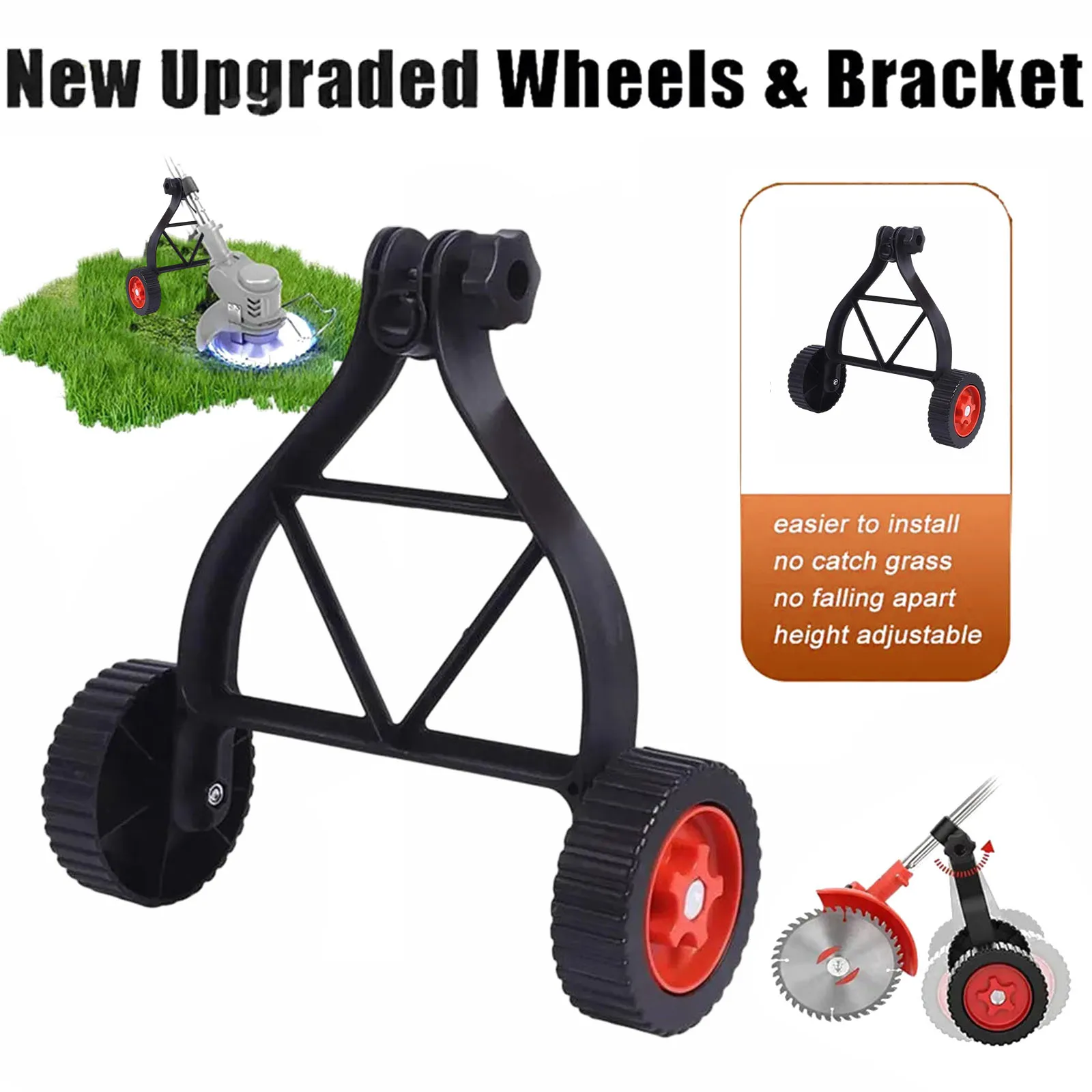 1PC Grass Trimmer Roller Base For Electric Grass Trimmer Auxiliary Tool Lawn Mower Wheels Lawn Mower Accessories Bilateral Wheel
1PC Grass Trimmer Roller Base For Electric Grass Trimmer Auxiliary Tool Lawn Mower Wheels Lawn Mower Accessories Bilateral Wheel