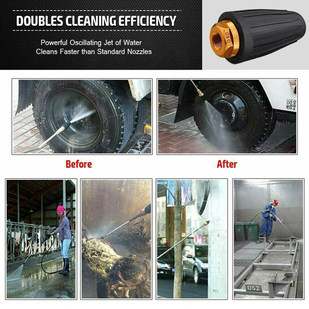 Pressure Washers Turbo Nozzle Rotating 2.5-3.5GPM 3600PSI Accessories Cleaning Fitting Outdoor Rotary Sprinkler
Pressure Washers Turbo Nozzle Rotating 2.5-3.5GPM 3600PSI Accessories Cleaning Fitting Outdoor Rotary Sprinkler