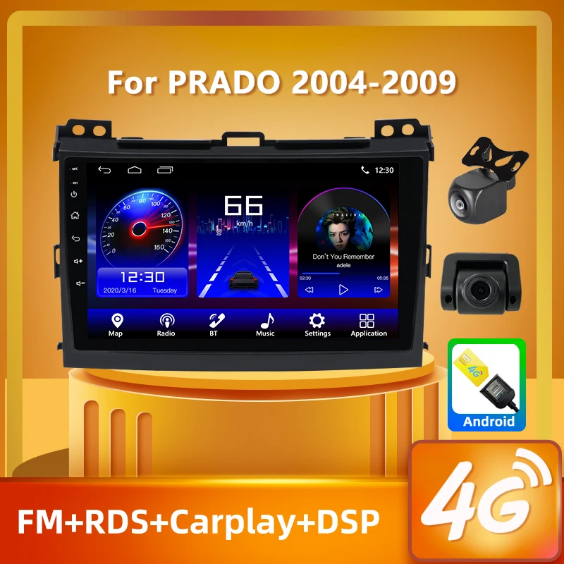 PEERCE For Toyota Land Cruiser Prado 2004 - 2009 Car Radio Multimedia Video Player Navigation Carplay RDS AM GPS No 2din 2 din 
PEERCE For Toyota Land Cruiser Prado 2004 - 2009 Car Radio Multimedia Video Player Navigation Carplay RDS AM GPS No 2din 2 din