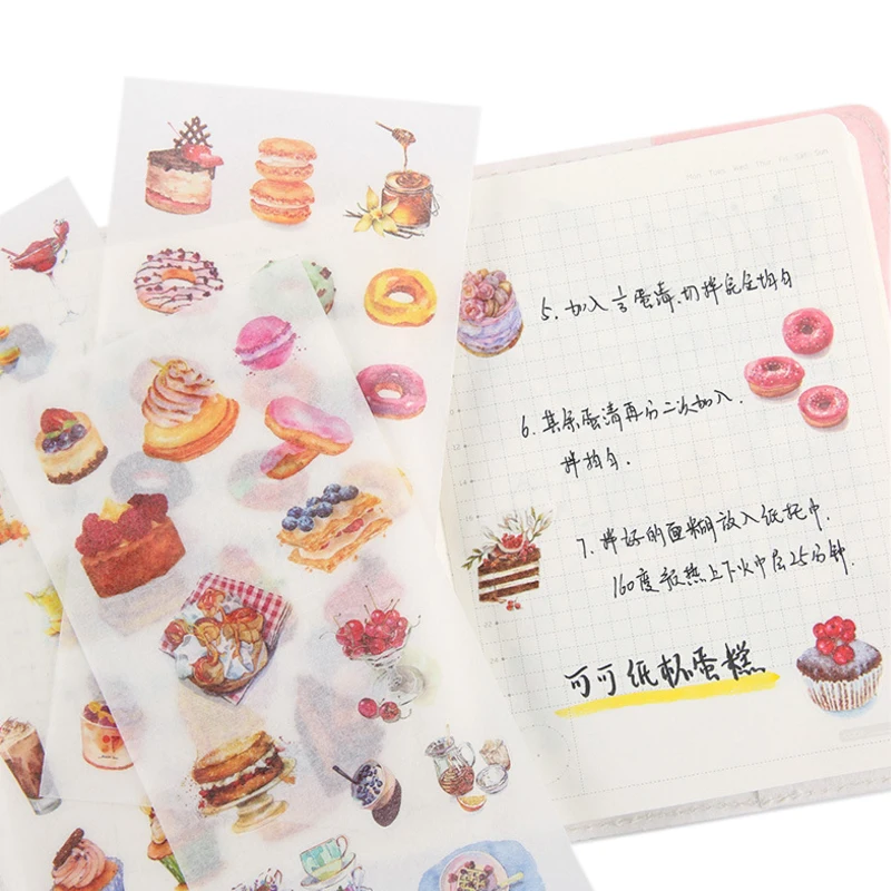 

15pack/lot Dessert house Creative DIY Dariy Decoration Scrapbooking Stickers Transparent washi Planner Stickers