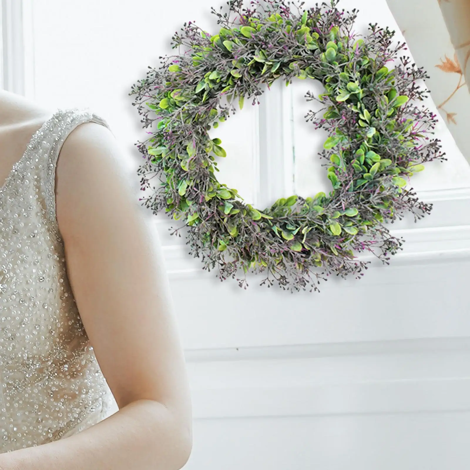 Artificial Lavender Wreath Garland Front Door Spring Wreath Faux Flower Simulation for Home Party Decoration
Artificial Lavender Wreath Garland Front Door Spring Wreath Faux Flower Simulation for Home Party Decoration