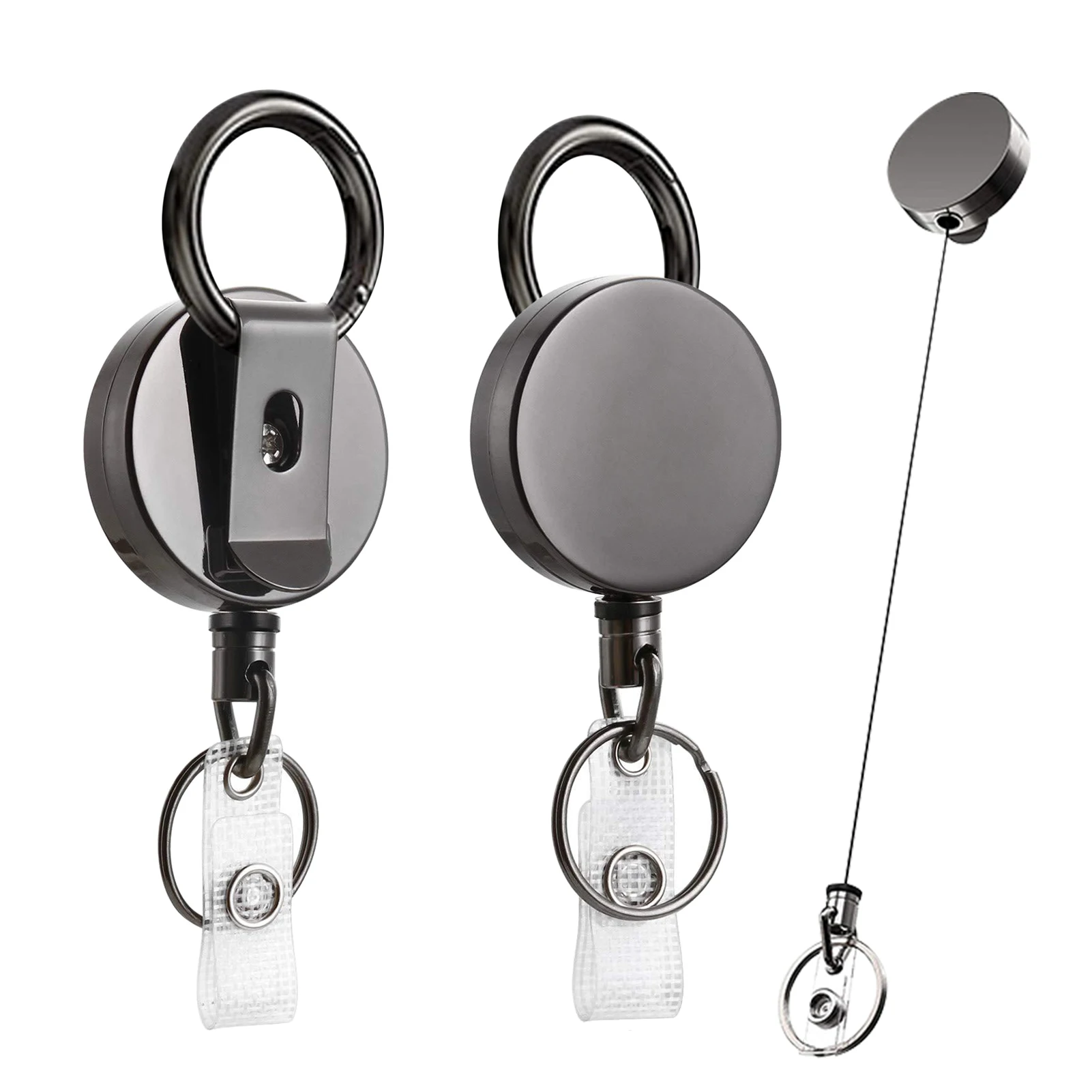 2pcs Reel ID Card Zinc Alloy School Office Fashion Heavy Duty Retractable Badge Holder For Nurse Belt Clip With Keyring Extender
2pcs Reel ID Card Zinc Alloy School Office Fashion Heavy Duty Retractable Badge Holder For Nurse Belt Clip With Keyring Extender