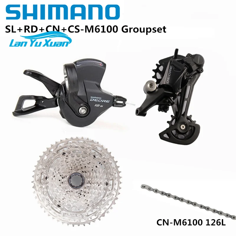 SHIMANO DEORE M6100 12s Groupset Mountain Bike M6100 Shifter Rear Derailleur M6100 Cassette M7100 M6100 126L Chain For MTB Bike
SHIMANO DEORE M6100 12s Groupset Mountain Bike M6100 Shifter Rear Derailleur M6100 Cassette M7100 M6100 126L Chain For MTB Bike