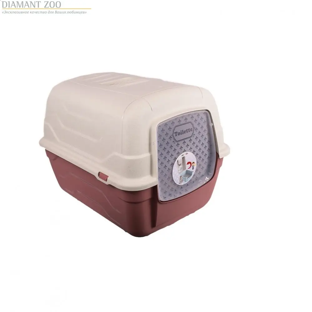 Туалет-домик для кошек Lilli Pet 52x40x40 см 20-5356/розовый | Дом и сад