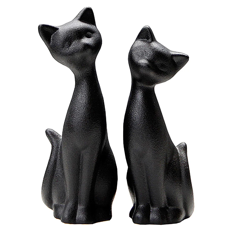 Cat Figurine Ceramic Statue Kitten Figurines Ornament Black Statues Decor Animal Home Porcelain Sculpture Figure Decoration
Cat Figurine Ceramic Statue Kitten Figurines Ornament Black Statues Decor Animal Home Porcelain Sculpture Figure Decoration