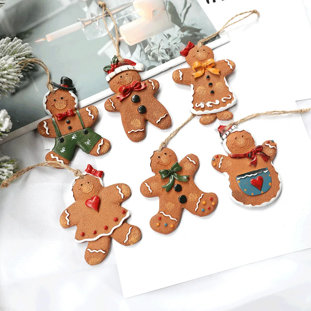 6pcs Christmas Decorations Resin Gingerbread Man Small Pendant Christmas Tree Hanging Decoration Hand-painted Christmas Decor
6pcs Christmas Decorations Resin Gingerbread Man Small Pendant Christmas Tree Hanging Decoration Hand-painted Christmas Decor