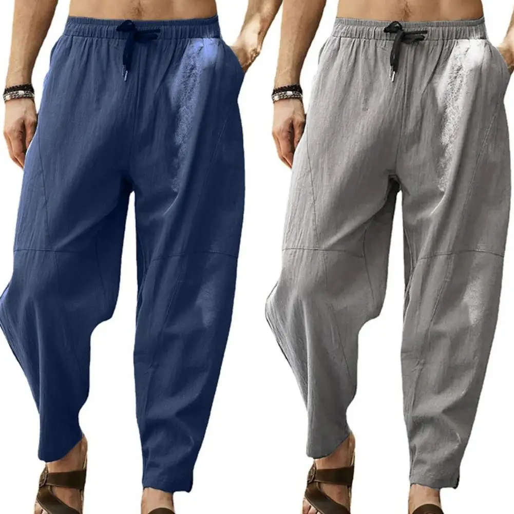Great Summer Pants Long Drawstring Harem Pants All Match Mid Waists Harem Pants for Home
Great Summer Pants Long Drawstring Harem Pants All Match Mid Waists Harem Pants for Home