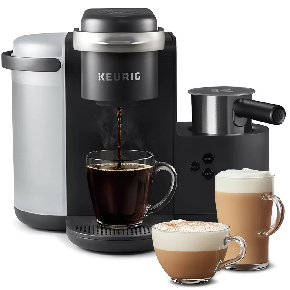 Кофеварка K-Cafe с одним блюдом, кофеварка для приготовления латте и капучино, портативная кофеварка с темным углем
Кофеварка K-Cafe с одним блюдом, кофеварка для приготовления латте и капучино, портативная кофеварка с темным углем