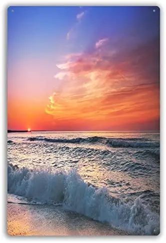 Vintage Retro Metal Wall Decor Sunset On The Beach of Caribbean Sea
Vintage Retro Metal Wall Decor Sunset On The Beach of Caribbean Sea