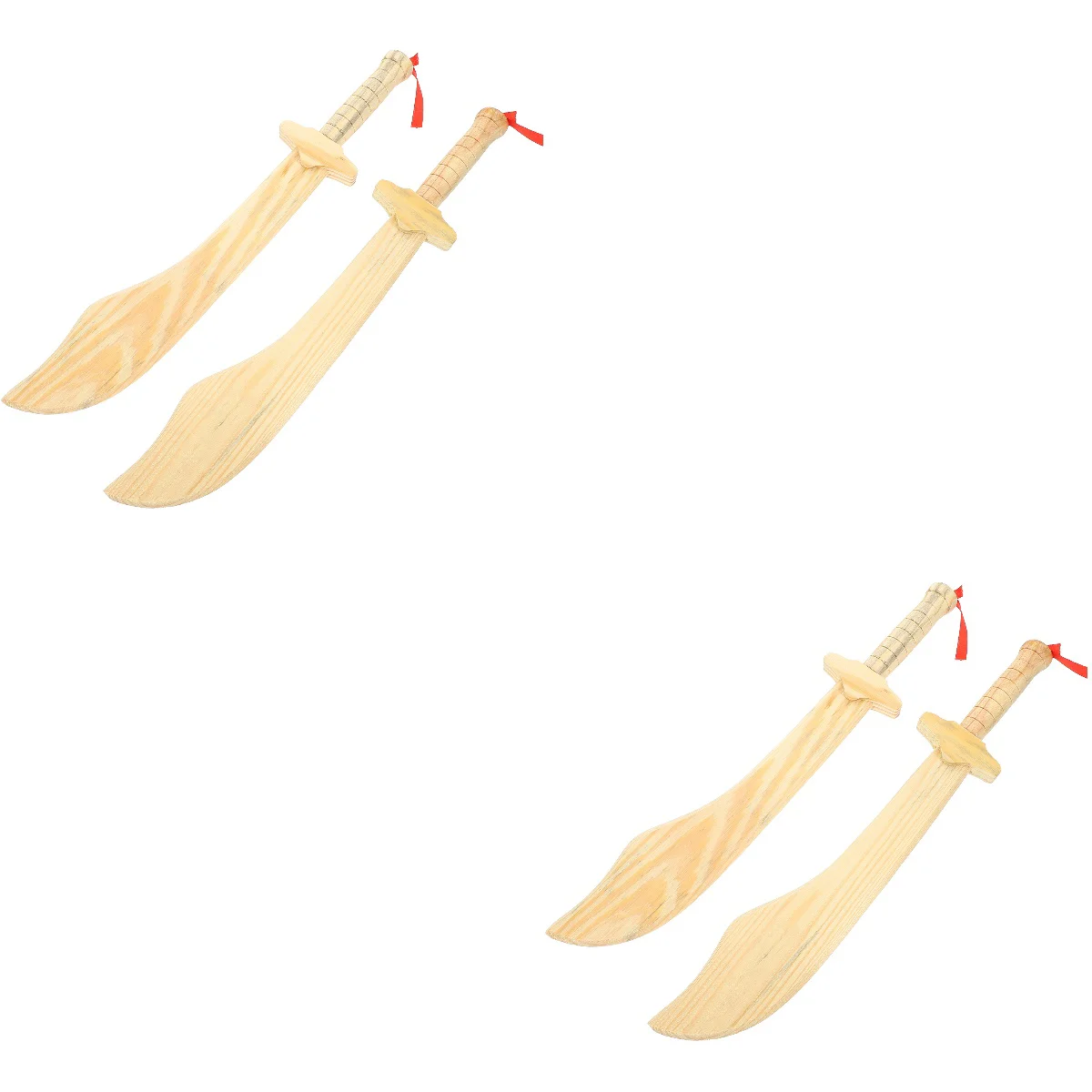 

4 Pcs Wooden Toy Adventure Sword Portable Children Toys Small Swords Boys Play Plaything Kids