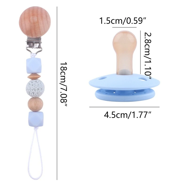 BPA Free Silicone Baby Nipple with Pacifier Chain Clip Pacifier Nursing Teether P31B
BPA Free Silicone Baby Nipple with Pacifier Chain Clip Pacifier Nursing Teether P31B