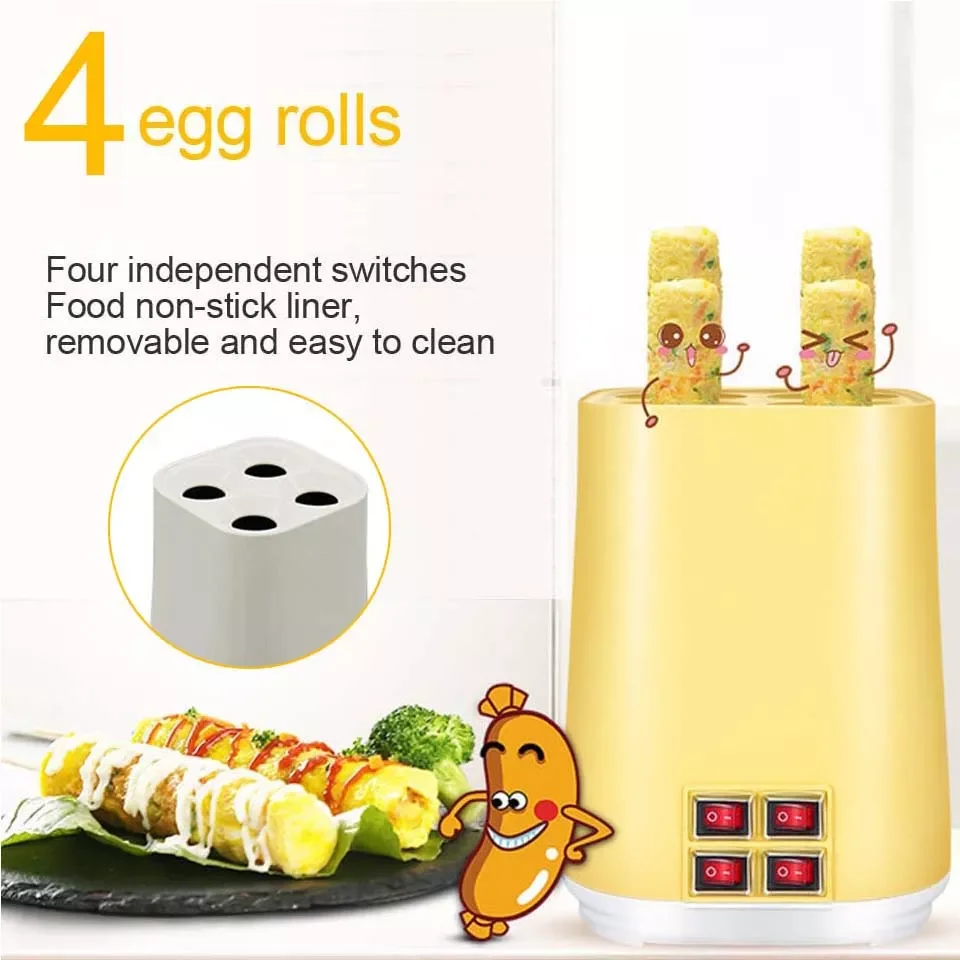 Z30 4 Eggs Roll Egg Cooker Electric Automatic Multifunctional Mini Egg Roll Maker Omelette Breakfast Egg Boiler Kitchen Cooking
Z30 4 Eggs Roll Egg Cooker Electric Automatic Multifunctional Mini Egg Roll Maker Omelette Breakfast Egg Boiler Kitchen Cooking