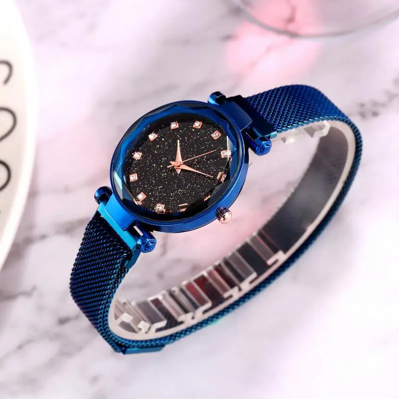 

Zegarek Damski 2023 Luxury Starry Sky Women Watches Magnetic Mesh Belt Band Watch Women's Fashion Dress Wristwatch Reloj Mujer