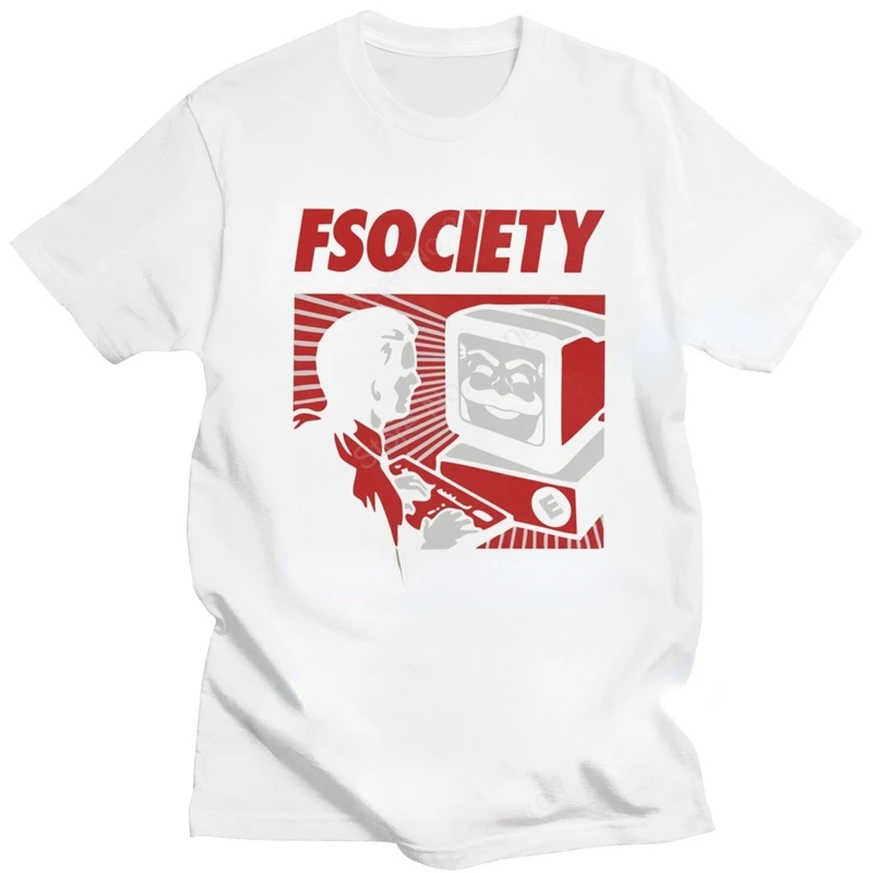 Vintage Funny Mr Robot T Shirt Men FSociety T-shirt Short-Sleeve F Society Hacker Tee Tops Geek Giapponese Popular Hipster White
Vintage Funny Mr Robot T Shirt Men FSociety T-shirt Short-Sleeve F Society Hacker Tee Tops Geek Giapponese Popular Hipster White
