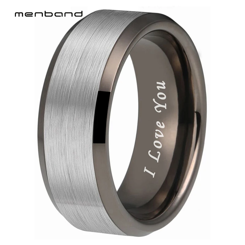 6mm 8mm Tungsten Carbide Wedding Band I Love You Engagement Rings Beveled Brushed Comfort Fit
6mm 8mm Tungsten Carbide Wedding Band I Love You Engagement Rings Beveled Brushed Comfort Fit