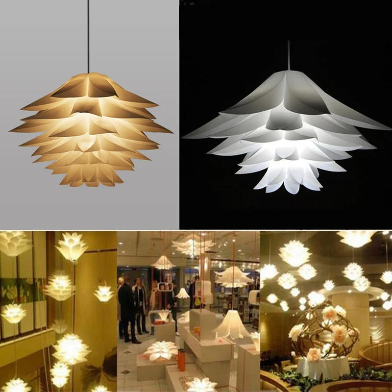 DIY Lotus Chandelier PP Pendant Lampshade Ceiling Room Decoration Puzzle Lights Modern Lamp Shade (White) Lustre
DIY Lotus Chandelier PP Pendant Lampshade Ceiling Room Decoration Puzzle Lights Modern Lamp Shade (White) Lustre