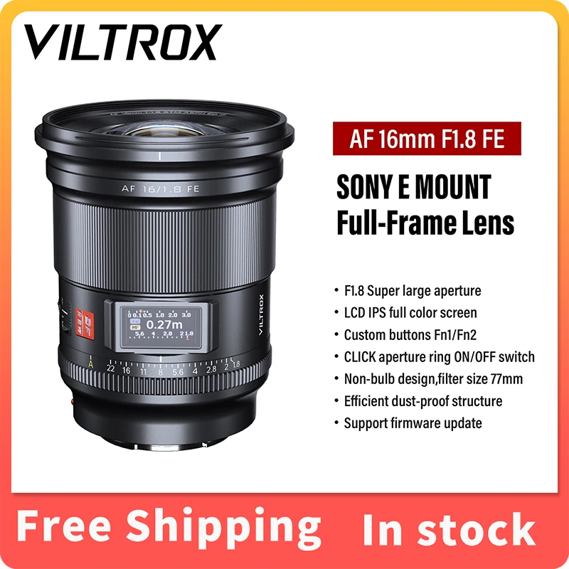 VILTROX 16 мм F1.8 Sony E Полнокадровый объектив с большой апертурой ультра широкоугольный объектив с автофокусом с экраном для Sony ZV-E1 A7RV
VILTROX 16 мм F1.8 Sony E Полнокадровый объектив с большой апертурой ультра широкоугольный объектив с автофокусом с экраном для Sony ZV-E1 A7RV