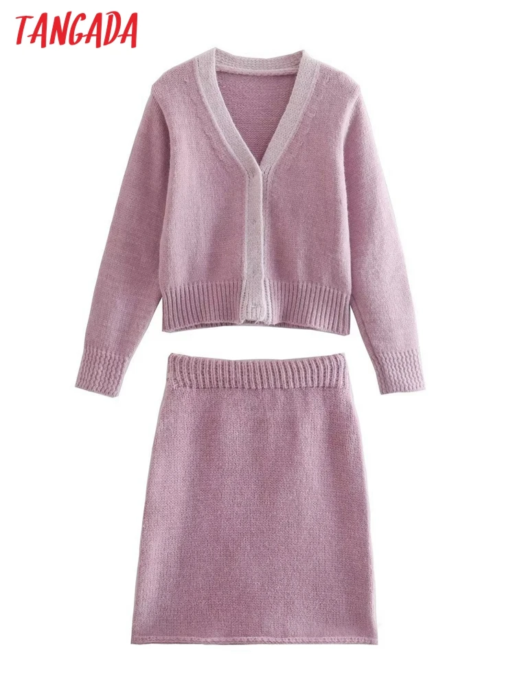Tangada Chic Suit Women Solid Cardigan Skirt Set 2022 Autumn Winter Suit 2 Piece Set Cardigan and Skirt 1F102
Tangada Chic Suit Women Solid Cardigan Skirt Set 2022 Autumn Winter Suit 2 Piece Set Cardigan and Skirt 1F102