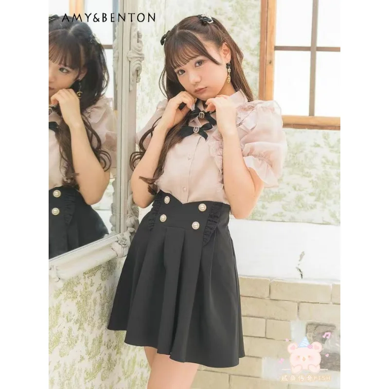 Rojita Mini Skirt Lace Mine Mass-Produced Solid Color Sweet Girl Short Skirt Fashion Lolita Japanese Style Summer Women's Skirt
Rojita Mini Skirt Lace Mine Mass-Produced Solid Color Sweet Girl Short Skirt Fashion Lolita Japanese Style Summer Women's Skirt