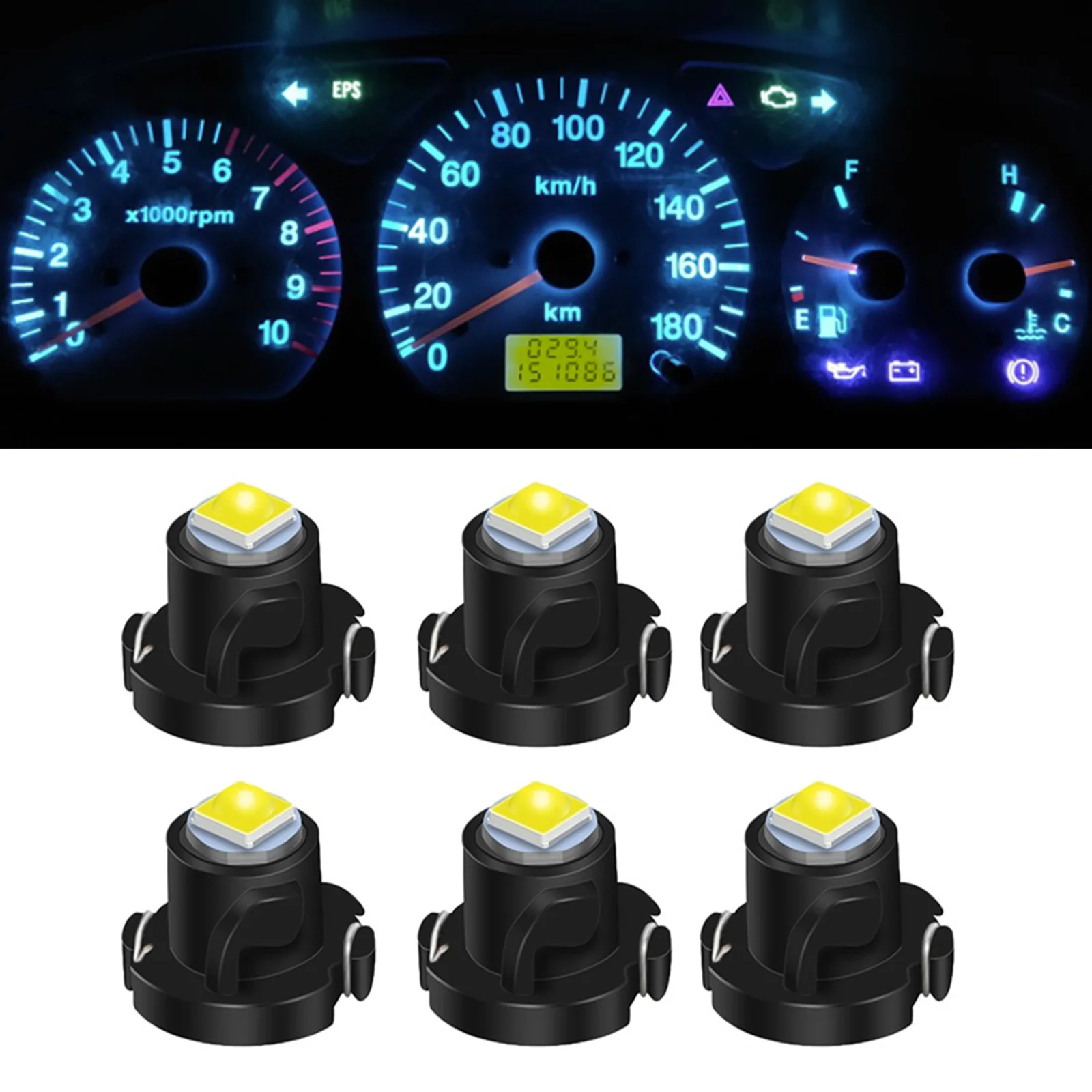 6 Pcs 12V T3 T4.2 LED Bulb 3030SMD Car Interior Lights Indicator Wedge Dashboard Warming Instrument Lamp Auto 
6 Pcs 12V T3 T4.2 LED Bulb 3030SMD Car Interior Lights Indicator Wedge Dashboard Warming Instrument Lamp Auto
