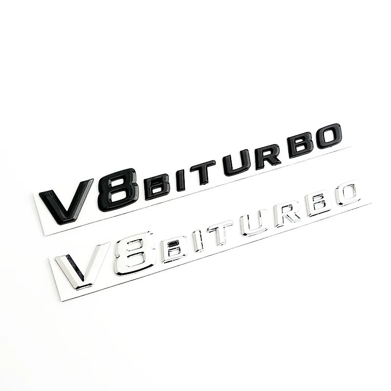 V8 BITURBO Letter Logo For BMW Audi Maserati Mercedes Benz AMG S63 GT C63 C E S Class 4Matic Fender Side Sticker 3D Accessories
V8 BITURBO Letter Logo For BMW Audi Maserati Mercedes Benz AMG S63 GT C63 C E S Class 4Matic Fender Side Sticker 3D Accessories