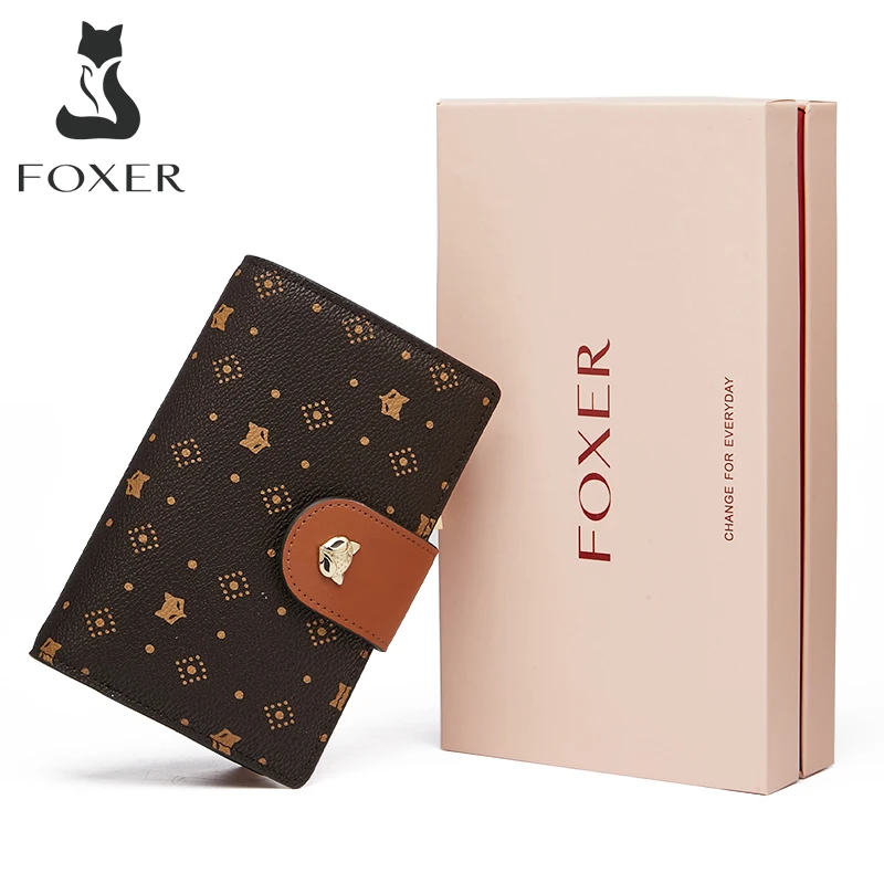 FOXER Women's Luxury Clutch Bags High-Quality Wallet Lady PVC Animal Print Card Holder Large-Capacity Medium And Long Coin Purse
FOXER Women's Luxury Clutch Bags High-Quality Wallet Lady PVC Animal Print Card Holder Large-Capacity Medium And Long Coin Purse