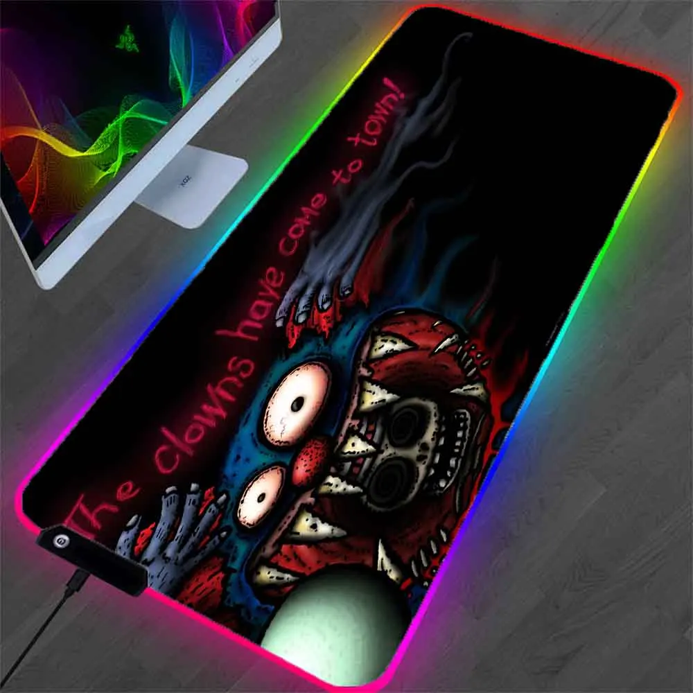 

Mouse Pad Para Jogos Com Luz LED, Base De Borracha Antideslizante, Teclado Grande E Capa De Mouse, Com Cabo De Dados Rgb USB Xxl