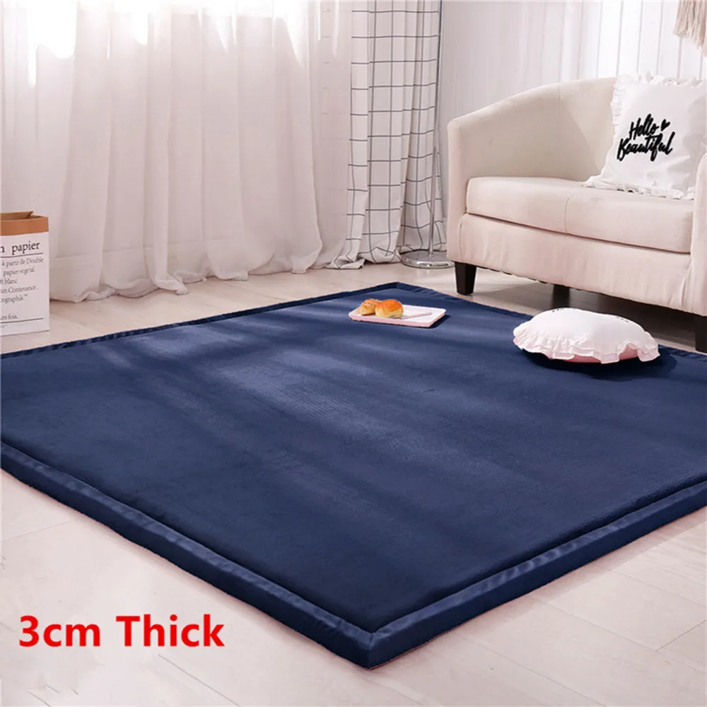 

Japanese Style Tatami Carpets For Living Room Bedroom Area Rugs 3CM Thicken Coral Velvet Kid Room Crawl Mat Child Play Floor Rug