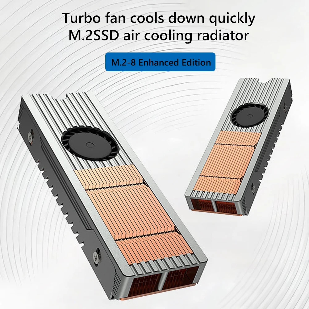 TEUCER M.2 NVME NGFF 2280 SSD Heatsink High Performance Copper Radiator with Quiet Turbo Cooling Fan M.2 2280 Heat Sink Cooler
TEUCER M.2 NVME NGFF 2280 SSD Heatsink High Performance Copper Radiator with Quiet Turbo Cooling Fan M.2 2280 Heat Sink Cooler