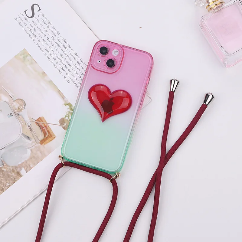 Rainbow Heart Lanyard Holder Case for iPhone 13 Pro Max Clear Transparent Gradient Silicone Cover for iPhone 11 12 Pro Max Cases
Rainbow Heart Lanyard Holder Case for iPhone 13 Pro Max Clear Transparent Gradient Silicone Cover for iPhone 11 12 Pro Max Cases
