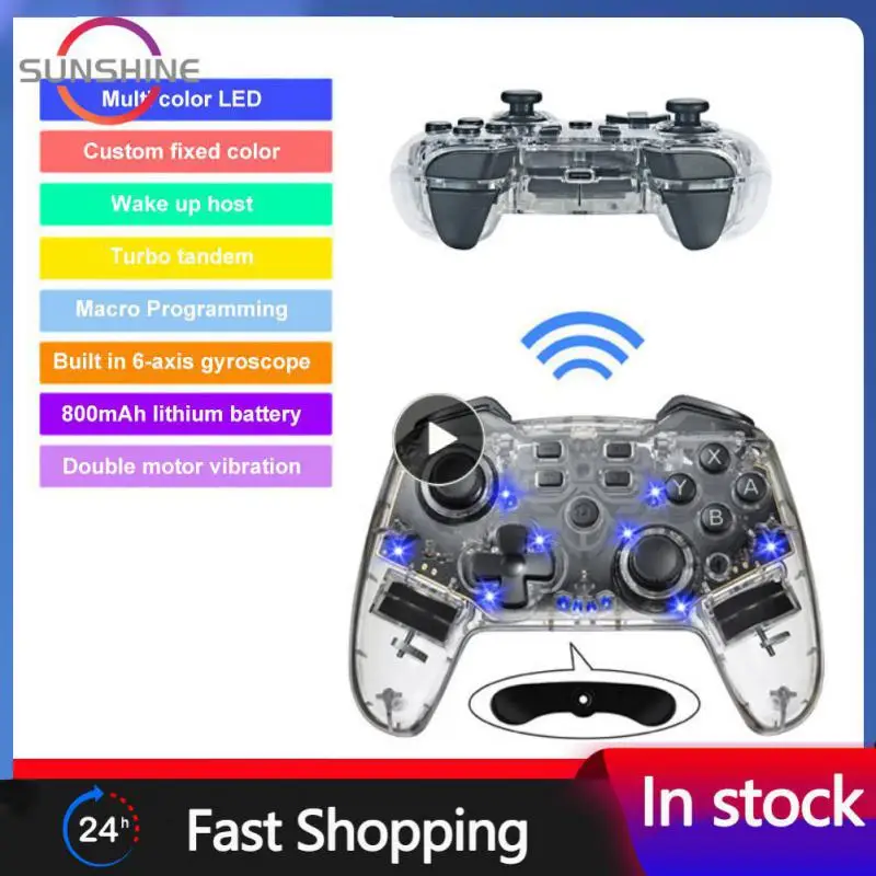 Six Axis Gyroscope Gamepad Transparent Wireless Wireless Joystick Turbo Multi-color Breathing Light Game Controller Wake Up Rgb 
Six Axis Gyroscope Gamepad Transparent Wireless Wireless Joystick Turbo Multi-color Breathing Light Game Controller Wake Up Rgb