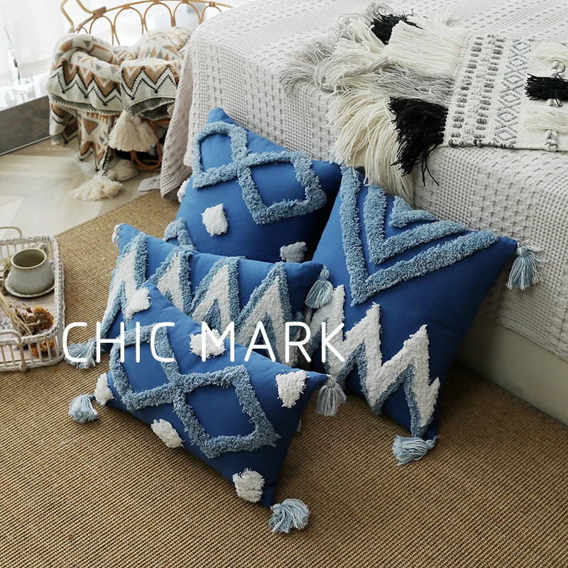 Blue Boho Cushion Cover Geometric Tufted Embroidery Flowers Cushions Covers Tassel Simple Home Decorative Cover for Living Room
Blue Boho Cushion Cover Geometric Tufted Embroidery Flowers Cushions Covers Tassel Simple Home Decorative Cover for Living Room