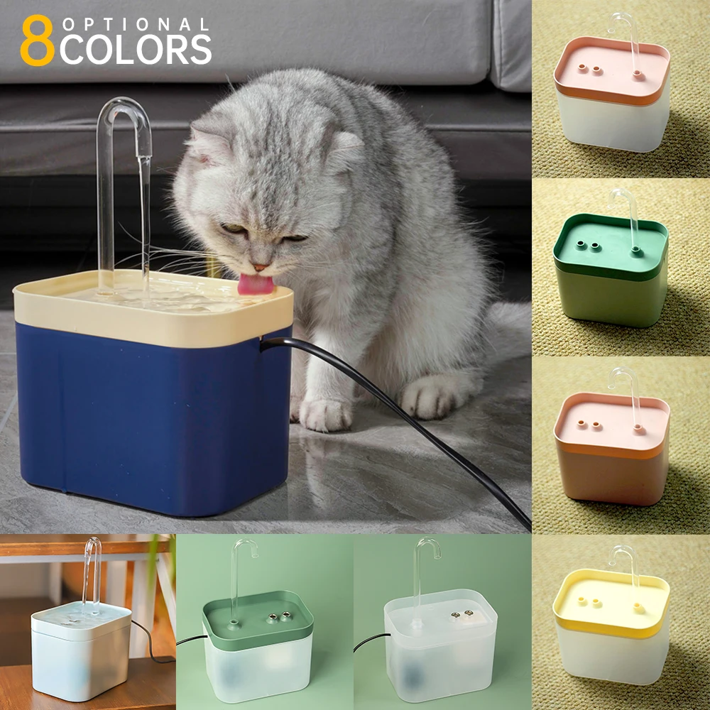 

Питьевой фонтан для кошек объемом 1,5 л с автоматическим фильтром
