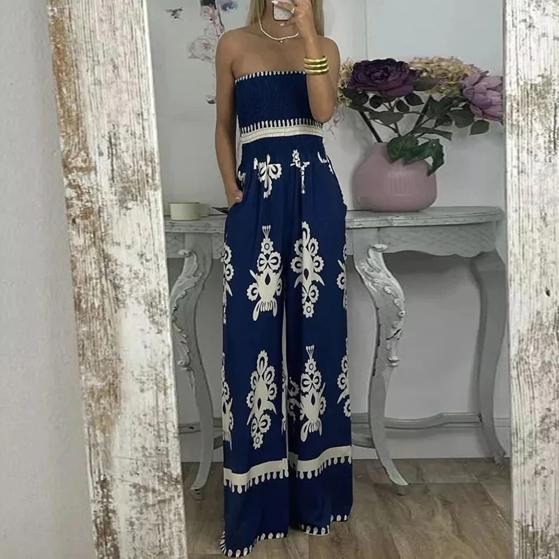 Retro Abstract Print Strapless Jumpsuit Women Spring Off Shoulder Backless Office Playsuit Romper Summer Hollow Straight Overall
Retro Abstract Print Strapless Jumpsuit Women Spring Off Shoulder Backless Office Playsuit Romper Summer Hollow Straight Overall