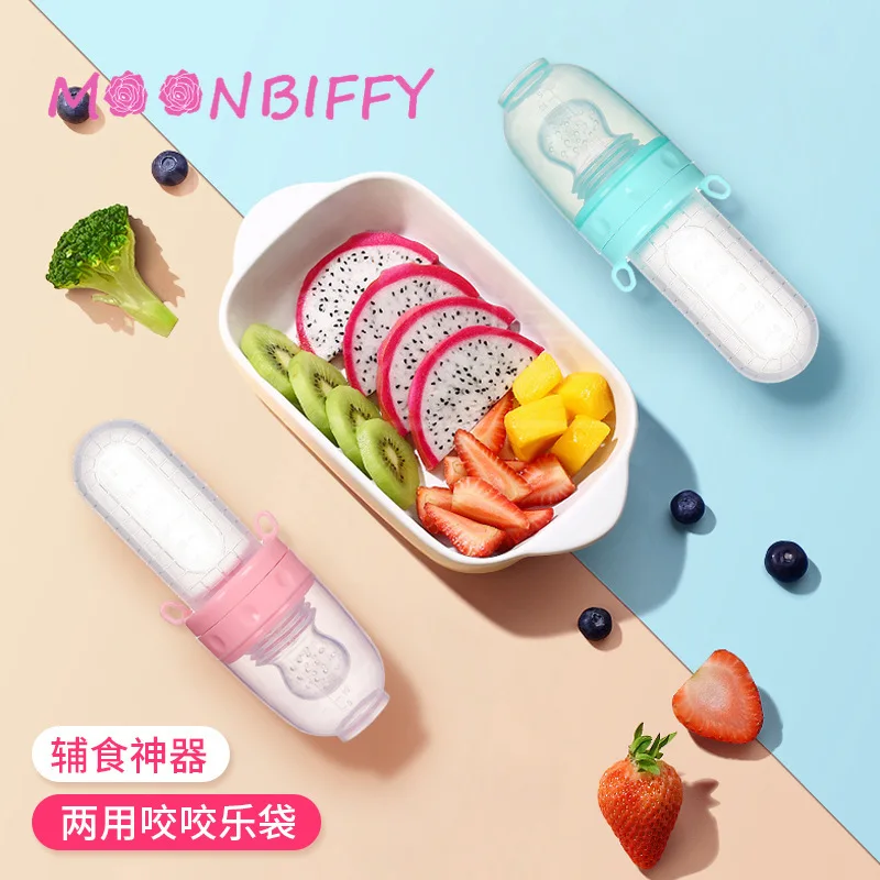 Baby Dual-use Multi-use Fruit and Vegetable Bite Bag Rice Paste Spoon Complementary Feeding Spoon Portable Rice Paste Bottle
Baby Dual-use Multi-use Fruit and Vegetable Bite Bag Rice Paste Spoon Complementary Feeding Spoon Portable Rice Paste Bottle