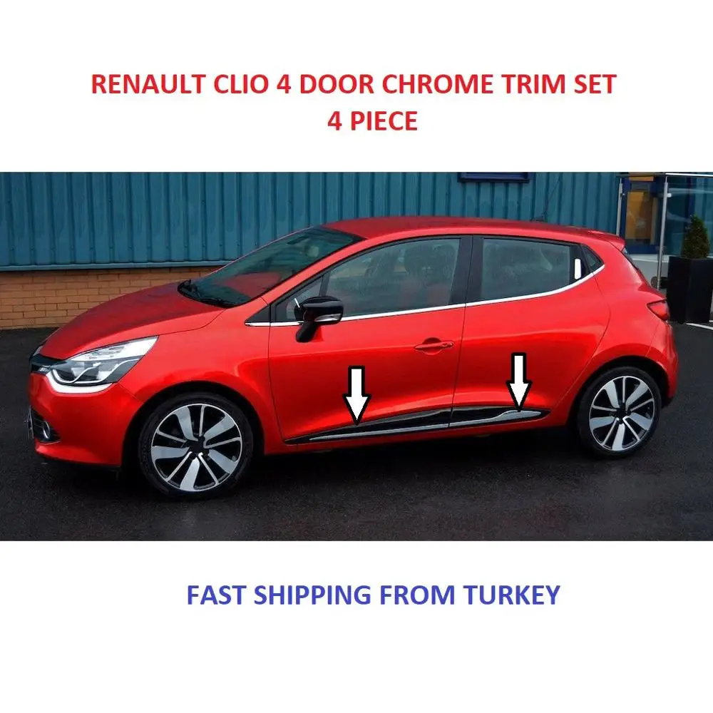 Stainless steel bright chrome door pervazı Renault Clio 2012-2020 for 4 5 door SW 3D mould car accessories turkey
Stainless steel bright chrome door pervazı Renault Clio 2012-2020 for 4 5 door SW 3D mould car accessories turkey
