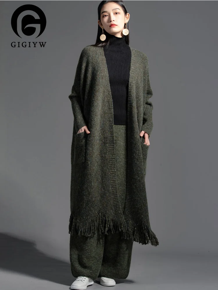 GIGIYW Tassel Knitting Cardigan Loose Fashion Casual Vintage Women Temperament All-match Sweater Coat Autumn New
GIGIYW Tassel Knitting Cardigan Loose Fashion Casual Vintage Women Temperament All-match Sweater Coat Autumn New