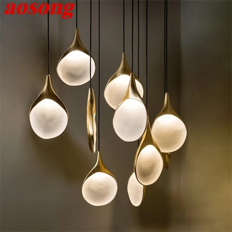 

AOSONG Postmodern Pendant Lamp Creative LED Hanging Fixtures Modern Decorative Lighting Dining Living Room Chandelier