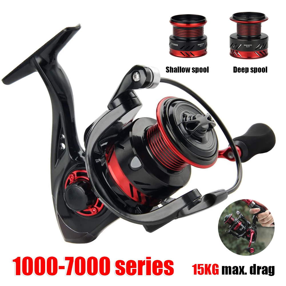 Ultralight Spinning Reel DY1000-7000 Fishing Reel Metal Spool Deep 15kg Max Drag Power 13+1BB Fishing Reel for Bass Pike Fishing
Ultralight Spinning Reel DY1000-7000 Fishing Reel Metal Spool Deep 15kg Max Drag Power 13+1BB Fishing Reel for Bass Pike Fishing
