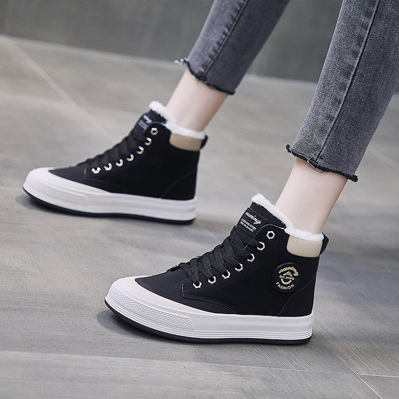 Casual Sneakers High Tops Women's Sneakers New 2022 Ankle Boots PU Leather Women's Shoes Winter Warm Boots Botas Mujer
Casual Sneakers High Tops Women's Sneakers New 2022 Ankle Boots PU Leather Women's Shoes Winter Warm Boots Botas Mujer