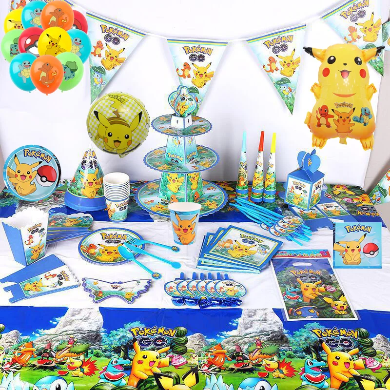 Cartoon Pikechu Pokamon Theme Birthday Party Decoration Supplies Disposable Cutlery Cup Plate Napkin Girl Boy Gift Baby Shower
Cartoon Pikechu Pokamon Theme Birthday Party Decoration Supplies Disposable Cutlery Cup Plate Napkin Girl Boy Gift Baby Shower