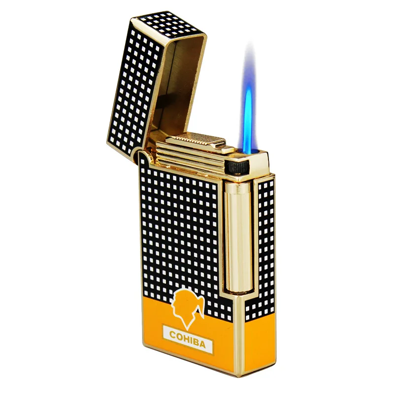 Cohiba Luxury Cigar Lighter Griding Wheel Cigarette Lighter Windproof Jet Flame Inflatable Gas Flint Lighter Smoking Accessories
Cohiba Luxury Cigar Lighter Griding Wheel Cigarette Lighter Windproof Jet Flame Inflatable Gas Flint Lighter Smoking Accessories