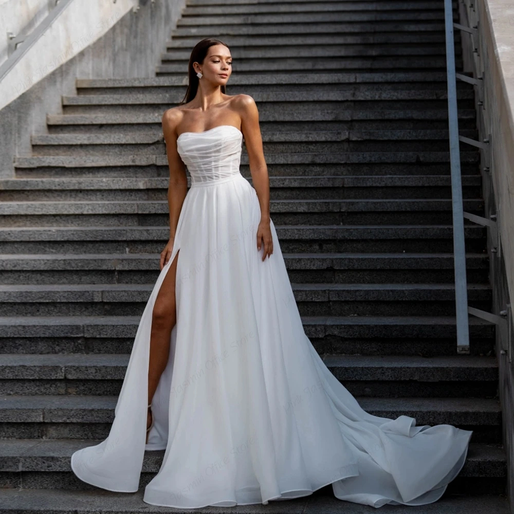 White Corset Wedding Dresses Soft Tulle Sleeveless Bridal Gowns Pleat Chiffon Bridal Gowns Fashion Vestidos De Novia Court Train
White Corset Wedding Dresses Soft Tulle Sleeveless Bridal Gowns Pleat Chiffon Bridal Gowns Fashion Vestidos De Novia Court Train