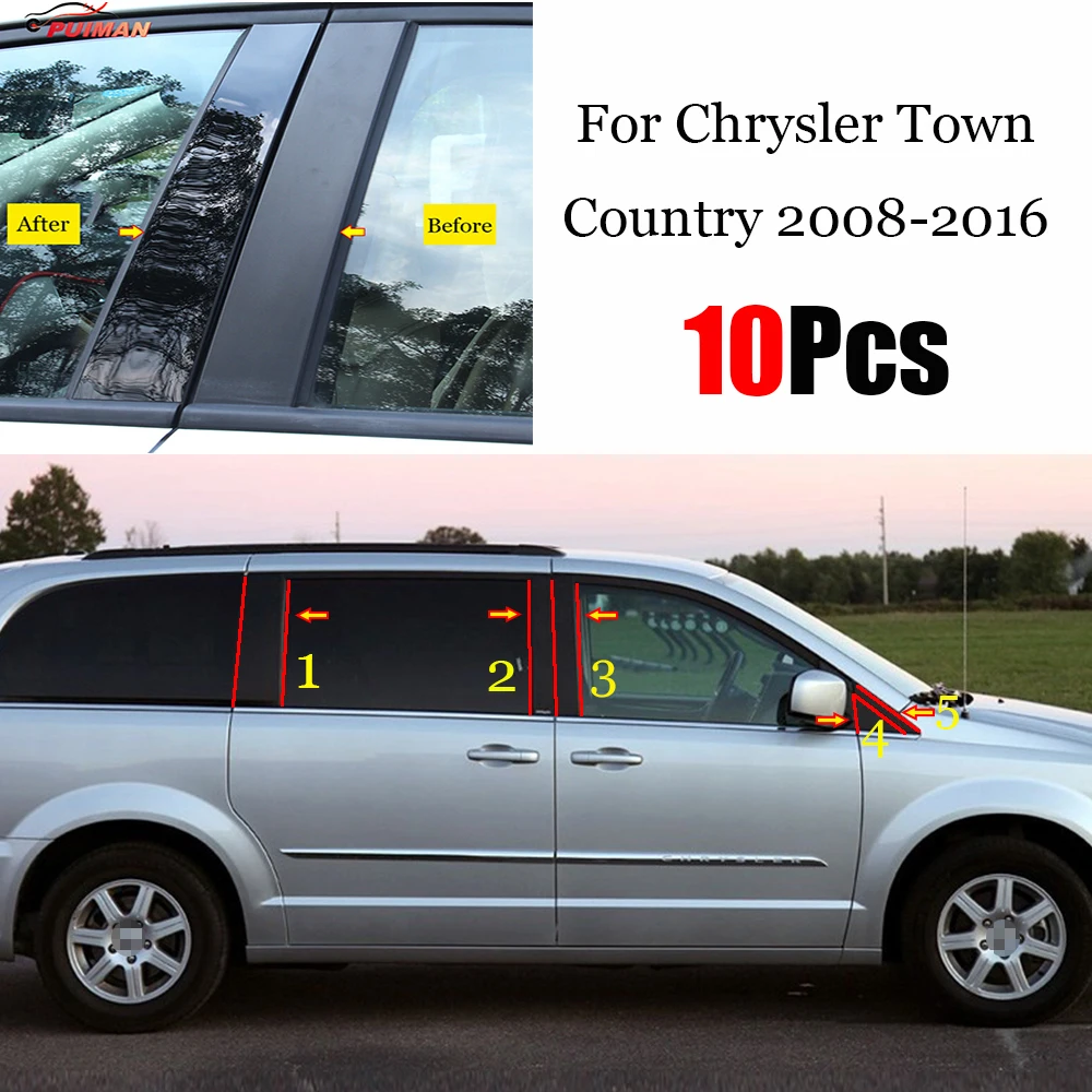 10PCS Car Middle Column PC Window Trims Decoration B C Pillar Decoration Sticker For Chrysler Town Country 2008 - 2016
10PCS Car Middle Column PC Window Trims Decoration B C Pillar Decoration Sticker For Chrysler Town Country 2008 - 2016