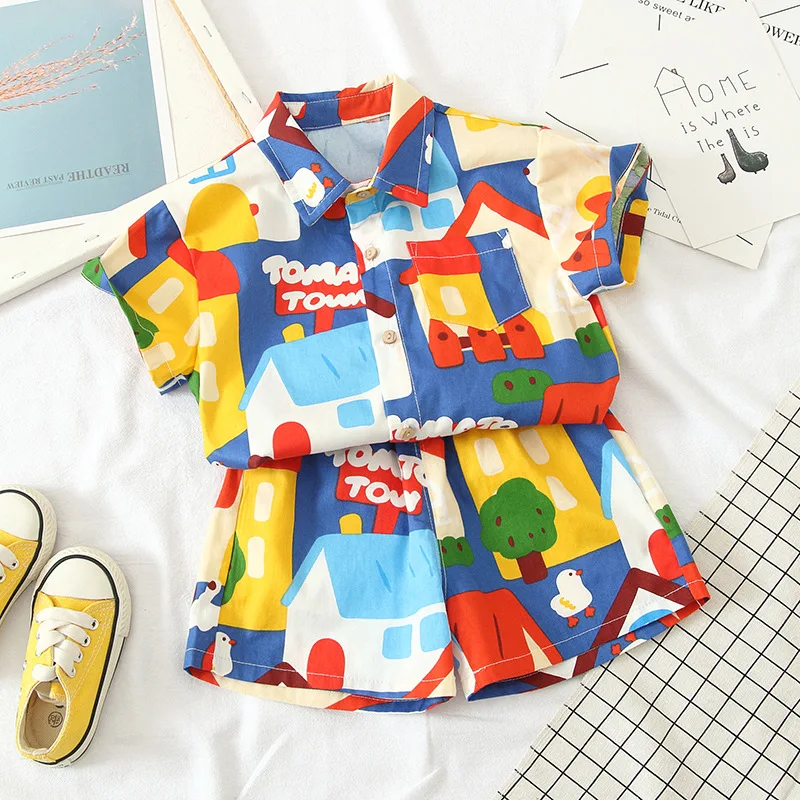 2022 Children Fashion Clothes Set for Baby Boys Girls Summer Cute Full Printing Shirt & Shorts 2pcs/Suit Kids Casual Clothing
2022 Children Fashion Clothes Set for Baby Boys Girls Summer Cute Full Printing Shirt & Shorts 2pcs/Suit Kids Casual Clothing