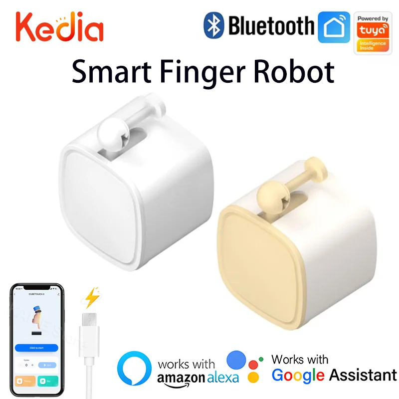 

Умная кнопка управления умным домом Tuya, умный робот на палец с поддержкой Bluetooth и голосовым управлением